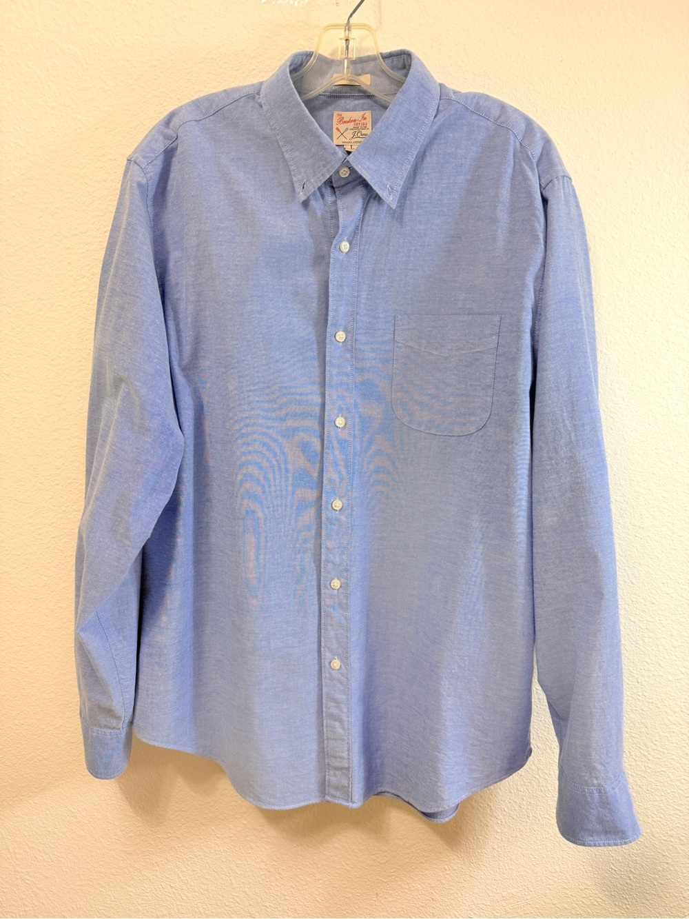 J.Crew Broken-In Oxford Shirt Blue Classic Fit Cotton Mens Large